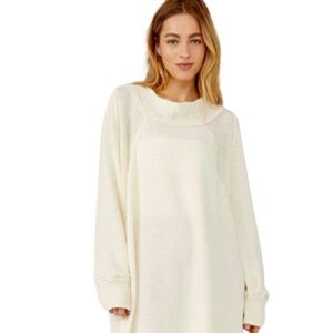NWT Free People She’s A Keeper Cowl Neck Tunic Sweater Frenchnilla Size S